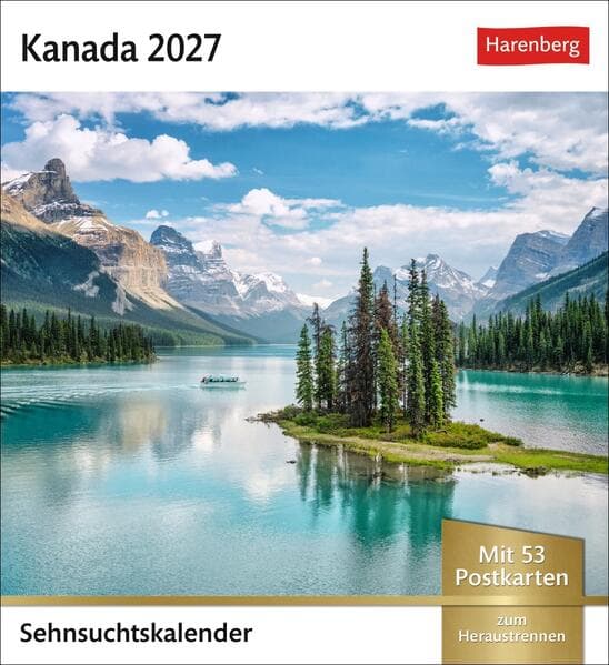 Kanada Sehnsuchtskalender 2027 - Wochenkalender mit 53 Postkarten