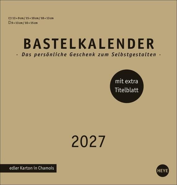 Premium-Bastelkalender gold mittel 2027