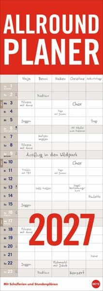 Allround-Familienplaner Vertical Kalender 2027