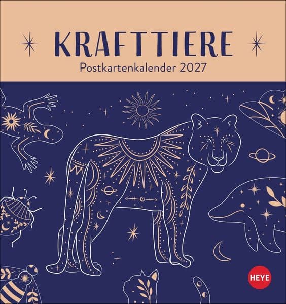 Krafttiere Postkartenkalender 2027