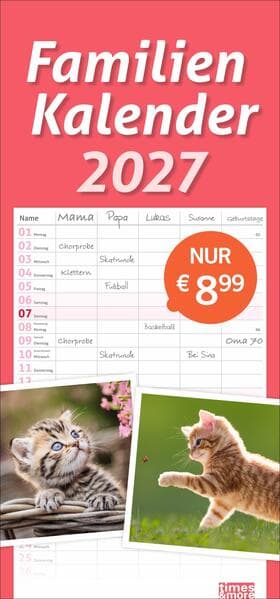 times&more Katzen Familienplaner 2027