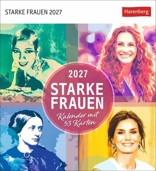 Starke Frauen Postkartenkalender 2027 - Kalender mit 53 Karten