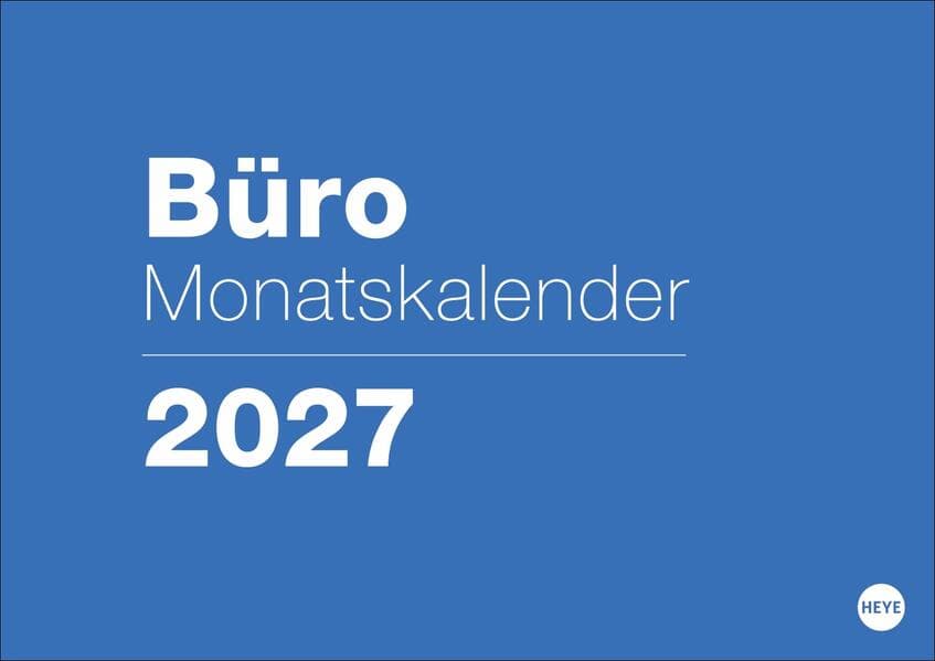 Büro Monatsplaner 2027