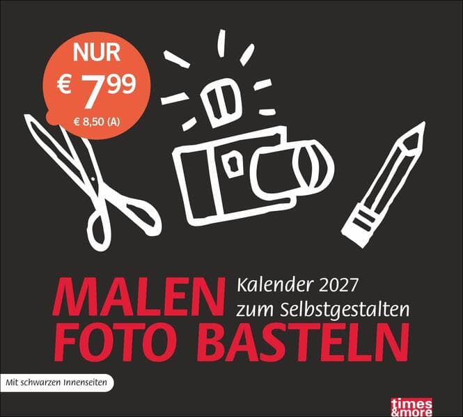 times&more Bastelkalender schwarz 2027