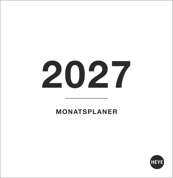 Black&White Monatsplaner zum Aufstellen 2027