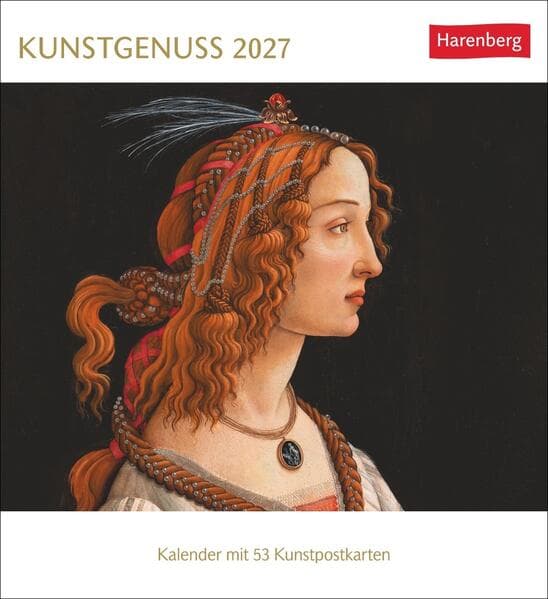 Kunstgenuss Postkartenkalender 2027 - Kalender mit 53 Kunstpostkarten