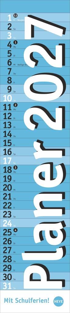 Langplaner, hellblau 2027