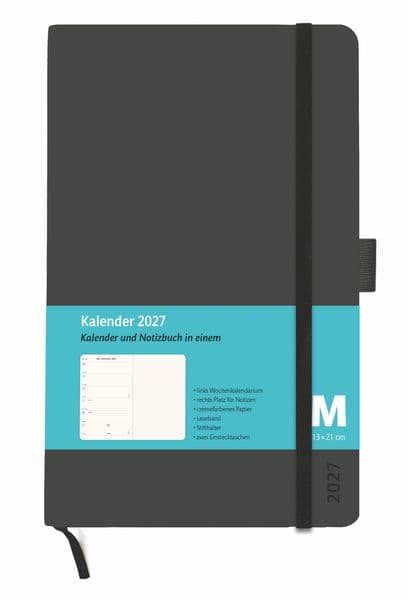 Kombitimer schwarz mittel 2027