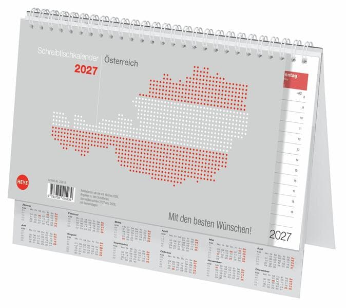 Schreibtischkalender Österreich groß 2027