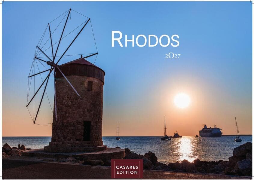 Rhodos Kalender 2027 - Wandkalender | Fotokalender Griechenland 24x35cm, Premium Qualität, Urlaub, Ferien, Reise & Lifestyle - Perfekt für Rodos Fans & Reisebegeisterte.