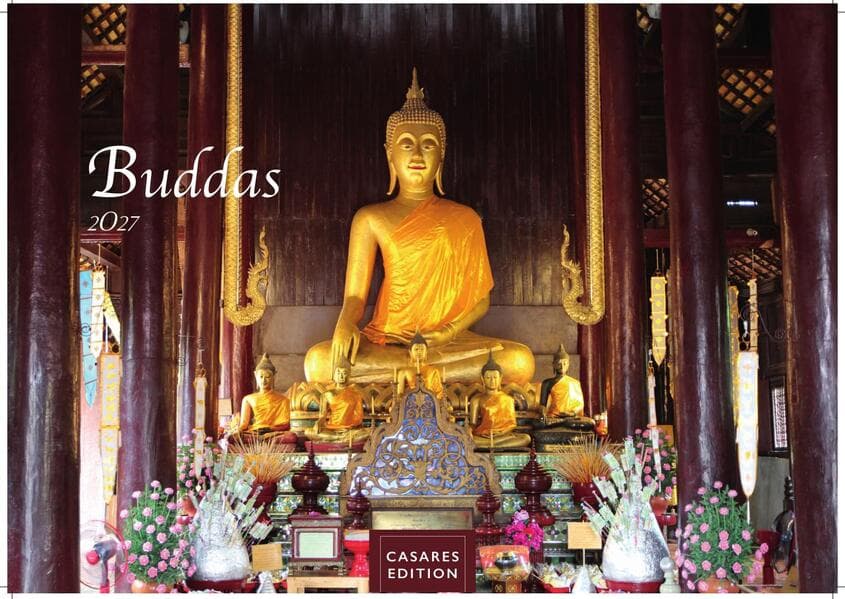 Buddhas Kalender 2027 - Wandkalender | Fotokalender Asien 24x35cm -Spirituelle Abbildungen Buddhas | Perfekt für Meditation & Raumdekoration