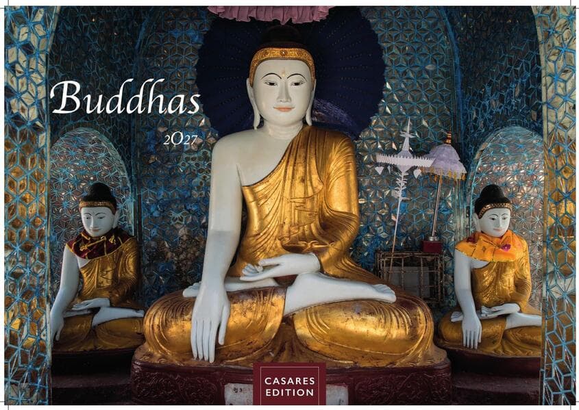 Buddhas Kalender 2027 - Wandkalender | Fotokalender Asien 35x50cm | Spirituelle Abbildungen Buddhas | Perfekt für Meditation & Raumdekoration