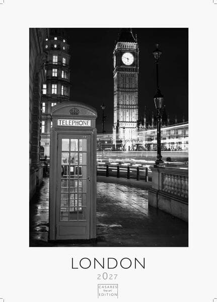 London schwarz-weiss Kalender 2027 - Wandkalender | Fotokalender England 29x21cm -| Perfekt für Liebhaber London & Geschenkidee