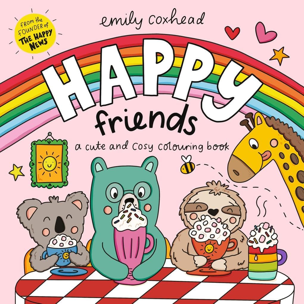 Happy Friends: A Cute and Cosy Colouring Book