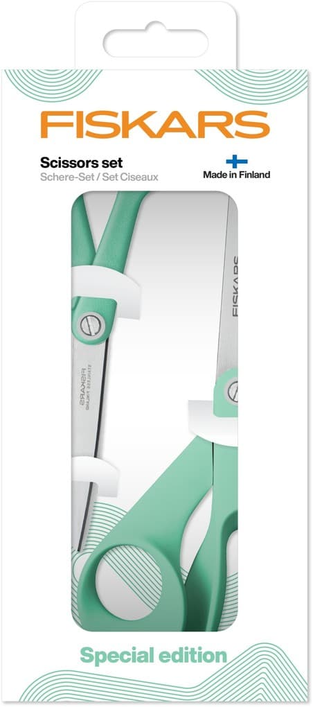 Fiskars Universalschere Inspiration Scherenset, 21 cm + 17 cm, 2er Set