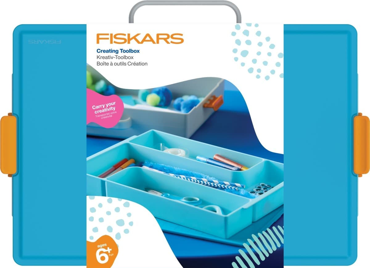 Fiskars Bastelutensilien für Kinder Kreativ-Toolbox