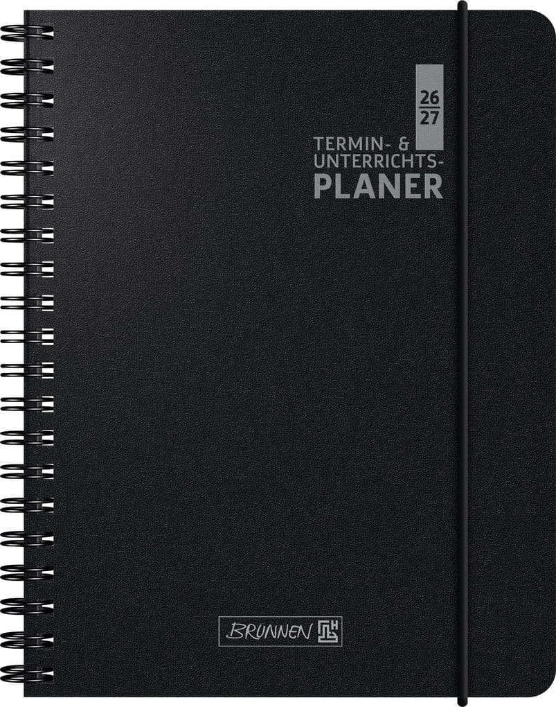 Termin- & Unterrichtsplaner 2026/2027 | A5, Kunststoff, schwarz