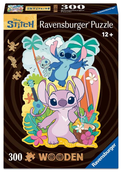 WOODEN Puzzle - Angel & Stitch - konturgeformtes Holzpuzzle mit 300 Teilen