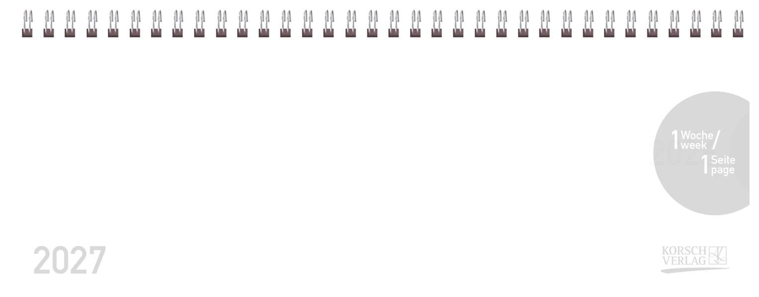 Tischkalender quer Classic Colourlux 2027 weiß