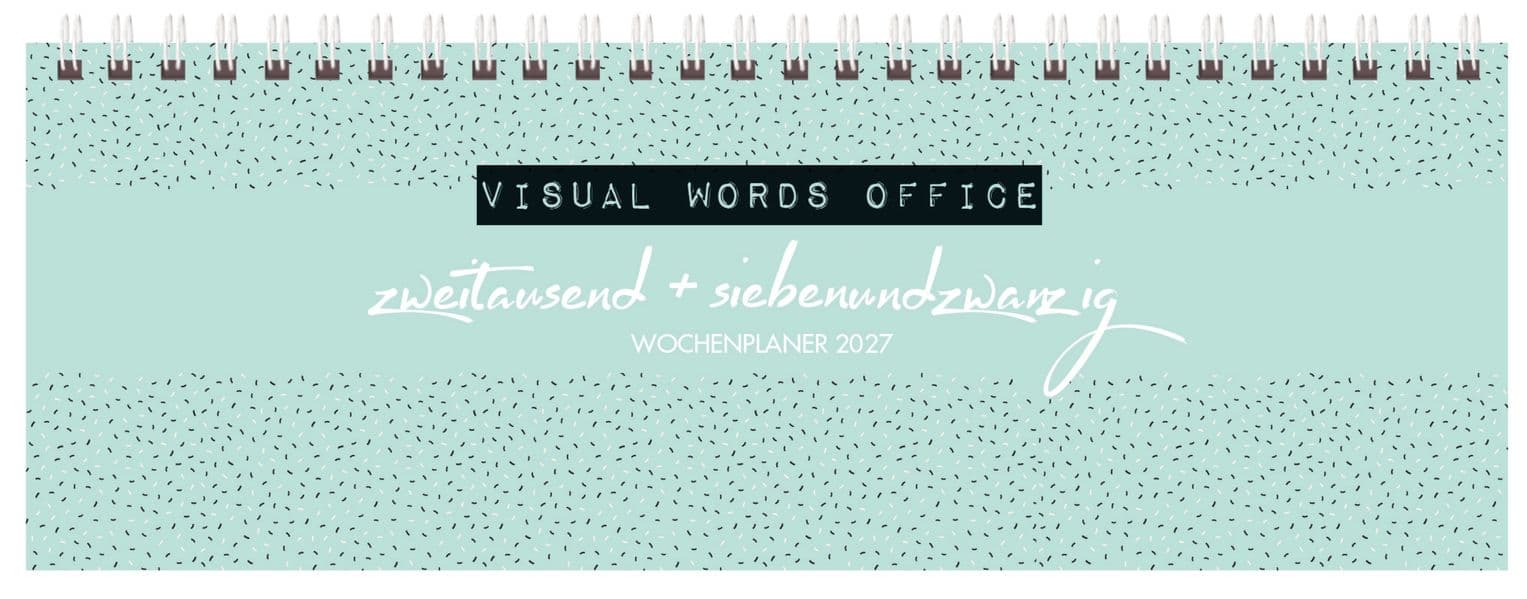 Tischquerkalender Visual Words Office 2027