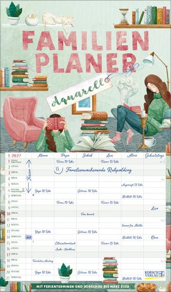 Familienplaner Aquarell 2027