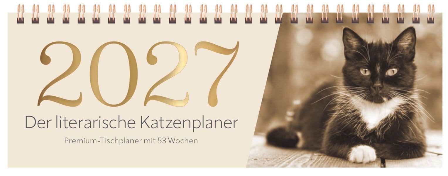 Der literarische Katzenplaner Tischquerkalender 2027