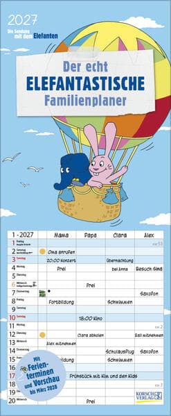 Der echt elefantastische Familienplaner 2027