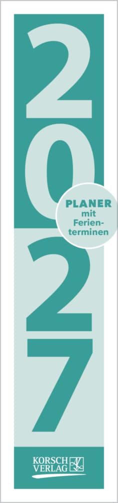 Streifenplaner Compact Türkis 2027