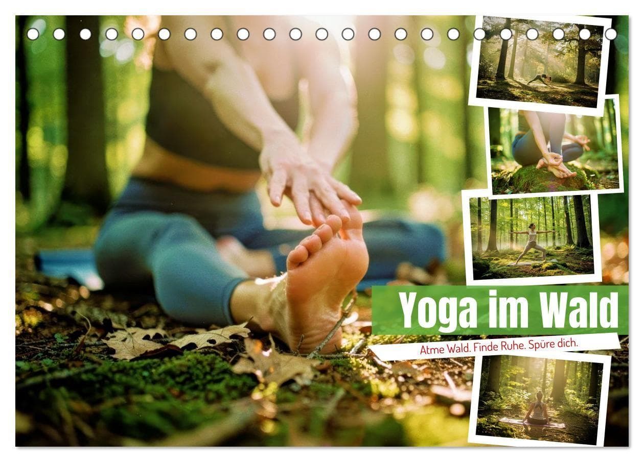Yoga im Wald (Tischkalender 2027 DIN A5 quer), CALVENDO Monatskalender