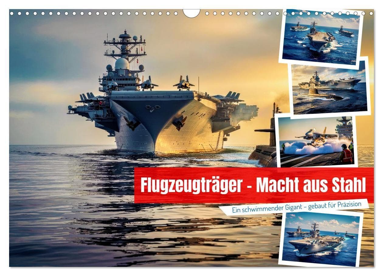 Flugzeugträger - Macht aus Stahl (Wandkalender 2027 DIN A3 quer), CALVENDO Monatskalender