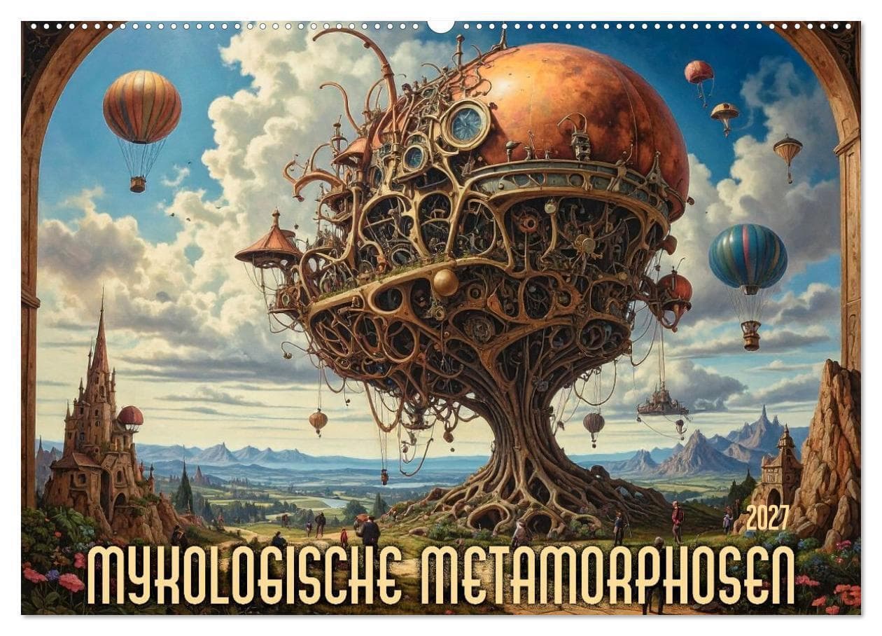 Mykologische Metamorphosen (Wandkalender 2027 DIN A2 quer), CALVENDO Monatskalender