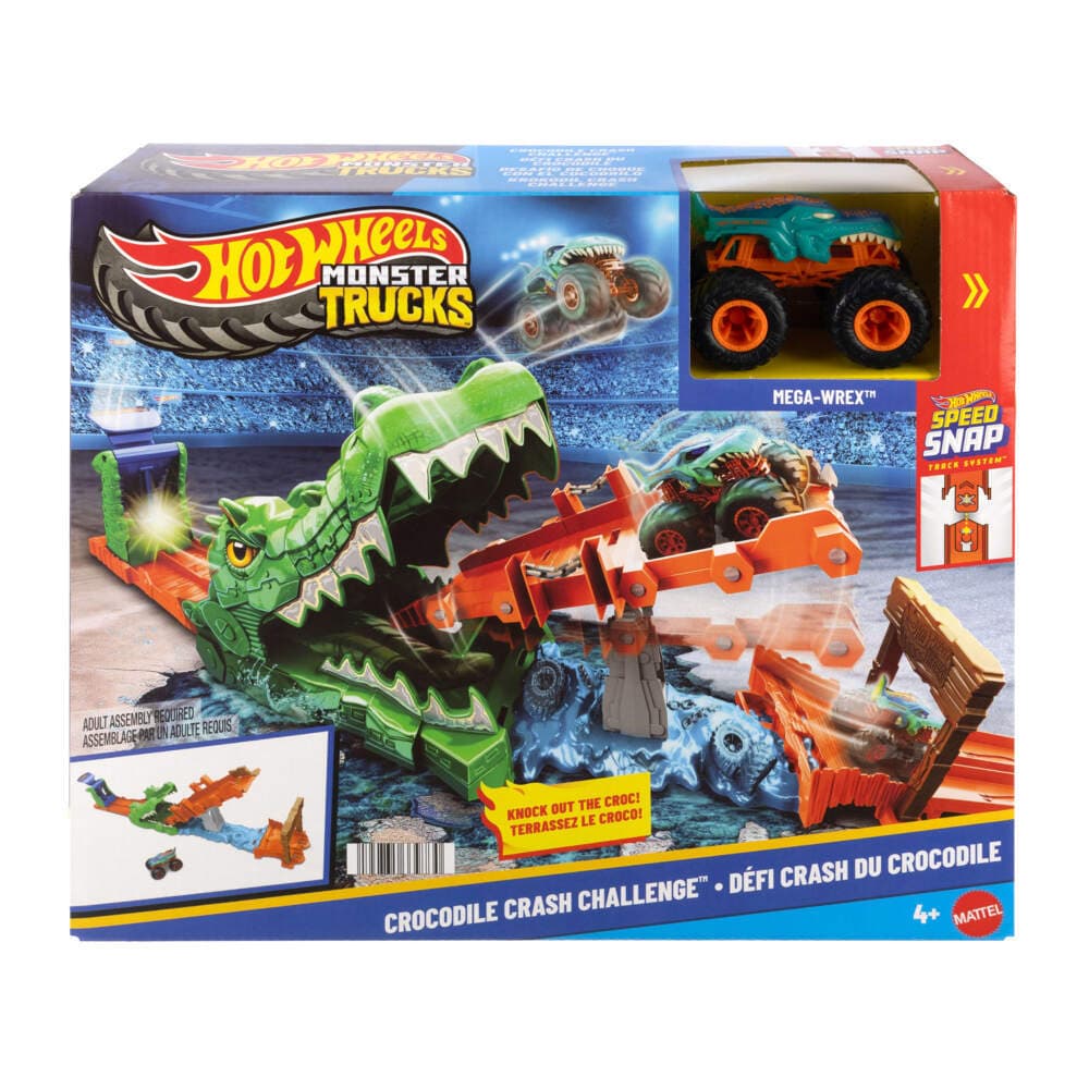 Hot Wheels Monster Trucks Krokodil Crash Challenge