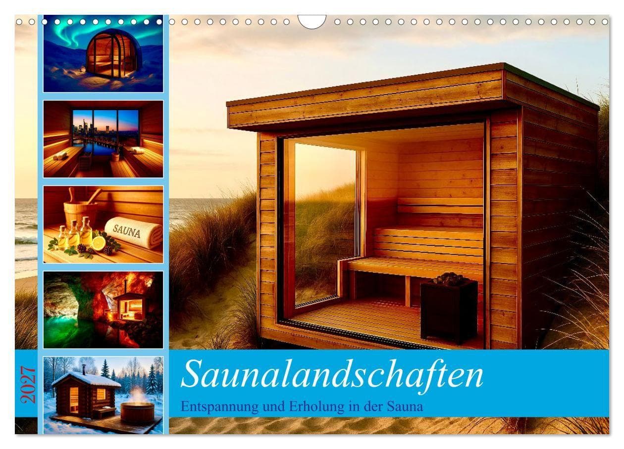 Saunalandschaften (Wandkalender 2027 DIN A3 quer), CALVENDO Monatskalender