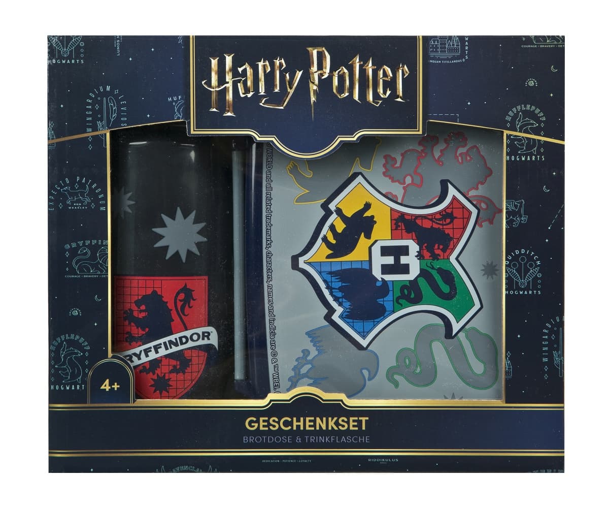 Scooli Set Brotzeitdose&Trinkflasche Harry Potter Brotdose und Trinkflasche, ideal für Schule oder Kindergarten
