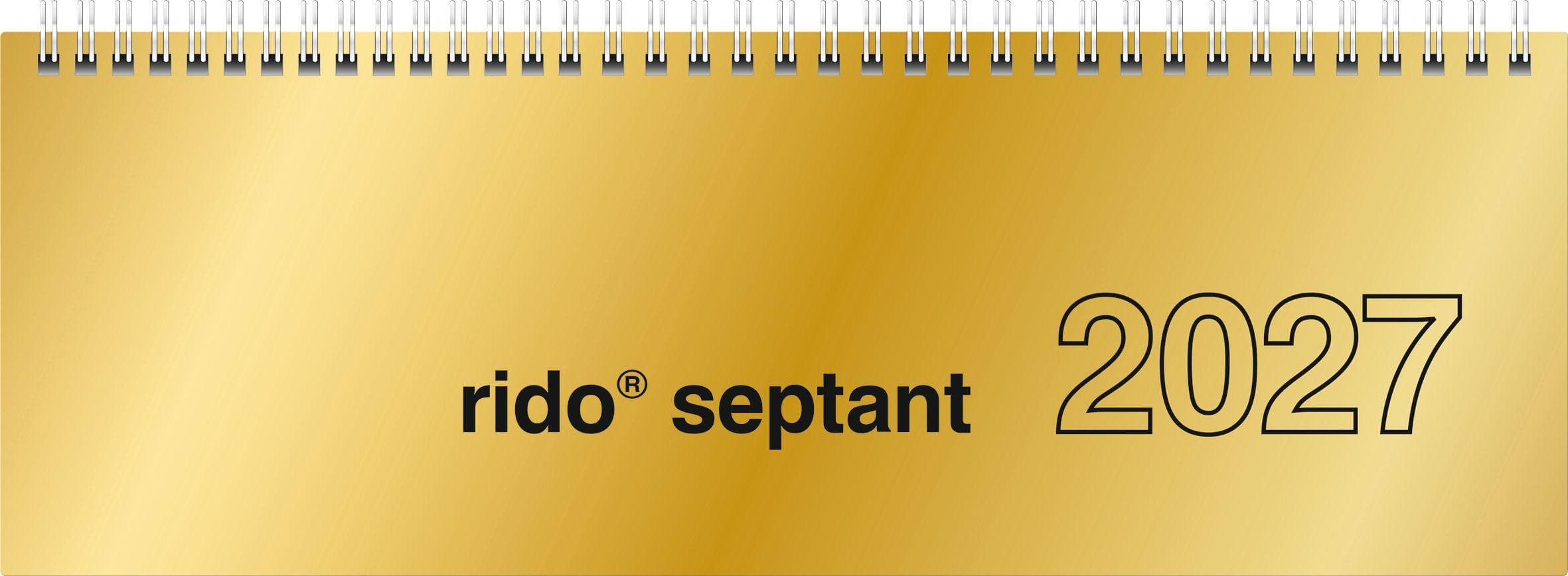 rido/idé 7036121917 Querterminbuch Mod. septant 2027 305×105 mm, Karton, gold