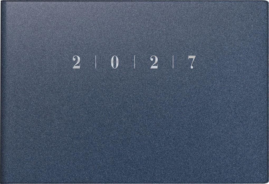 rido/idé 7017563307 Taschenkalender Mod. Septimus 2027 A6 quer, Kunststoff, blau