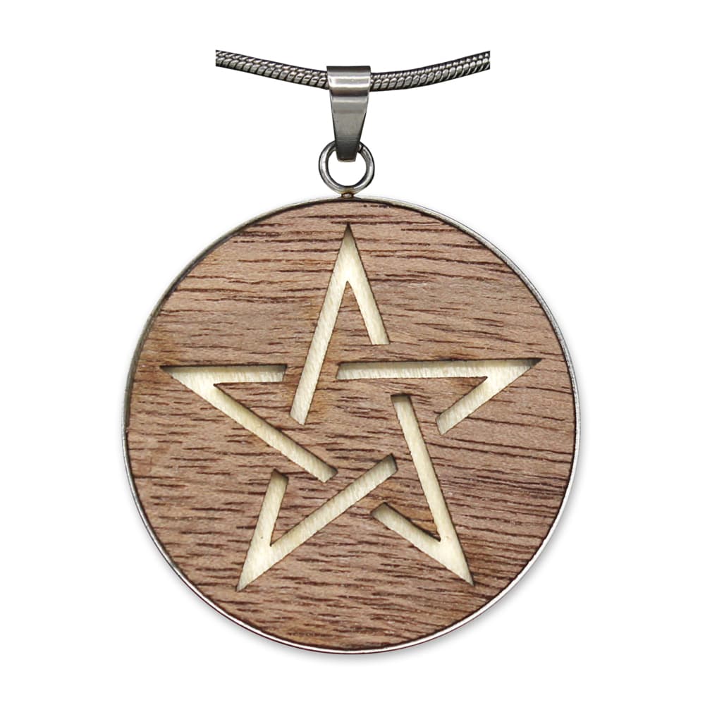 Holzschmuck "Waldzeichen" Pentagramm