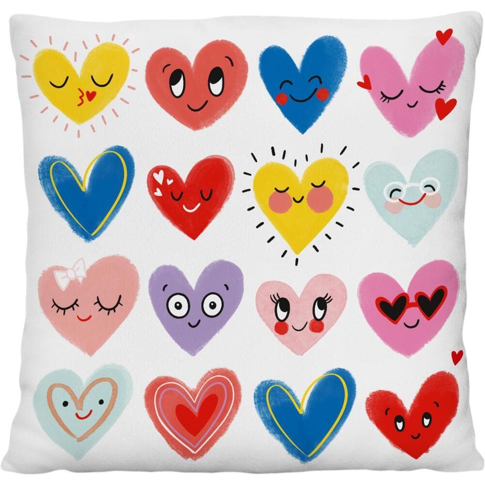 Plüschkissen Motiv "Herzen"