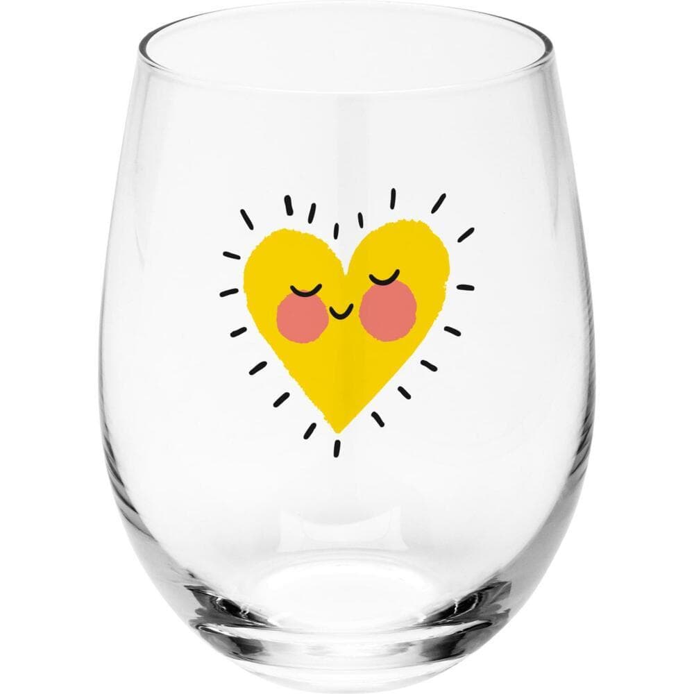 Trinkglas Motiv "Herzen"