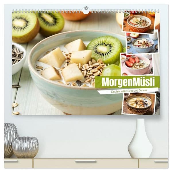 MorgenMüsli - Ein Jahr voller Farbe und Genuss (hochwertiger Premium Wandkalender 2027 DIN A2 quer), Kunstdruck in Hochglanz