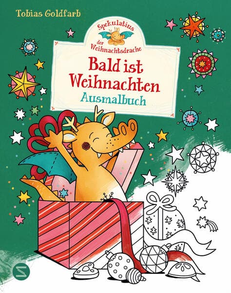 Spekulatius, der Weihnachtsdrache. Bald ist Weihnachten. Ausmalbuch