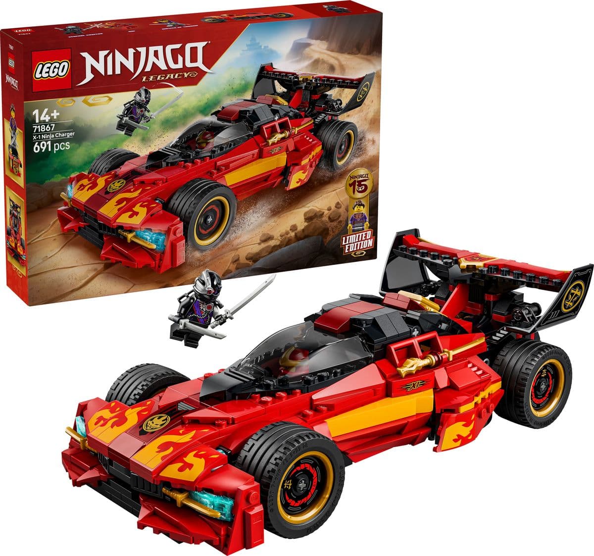 LEGO® NINJAGO® 71867 15-jähriges Jubiläum: X-1 Ninja Supercar