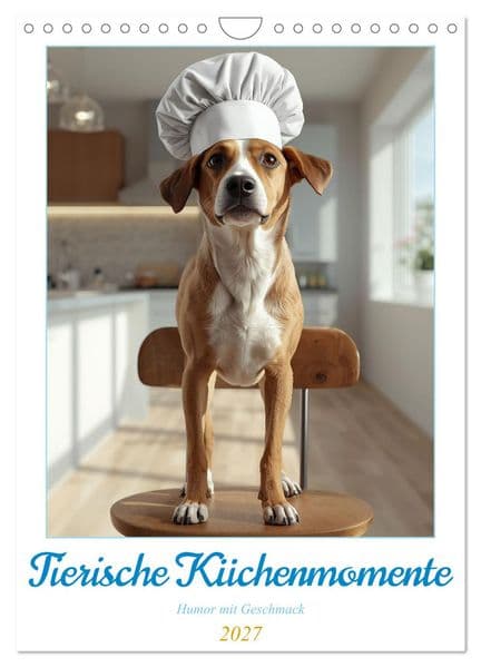 Tierische Küchenmomente - Humor mit Geschmack (Wandkalender 2027 DIN A4 hoch), CALVENDO Monatskalender