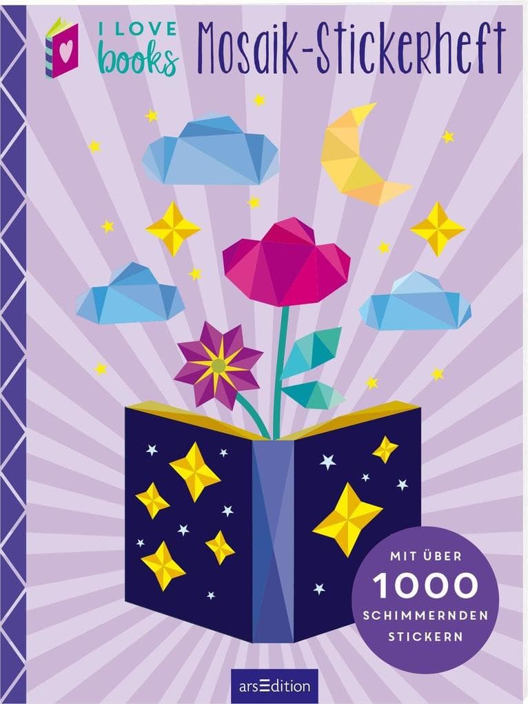 I Love Books - Mosaik-Stickerheft