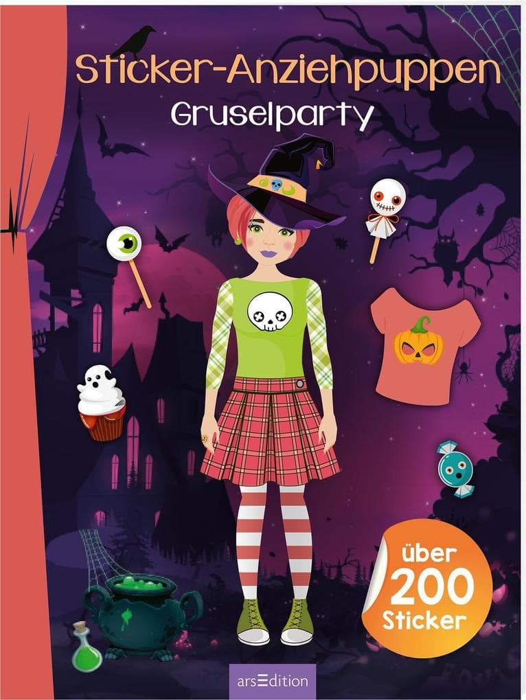 Sticker-Anziehpuppen - Gruselparty