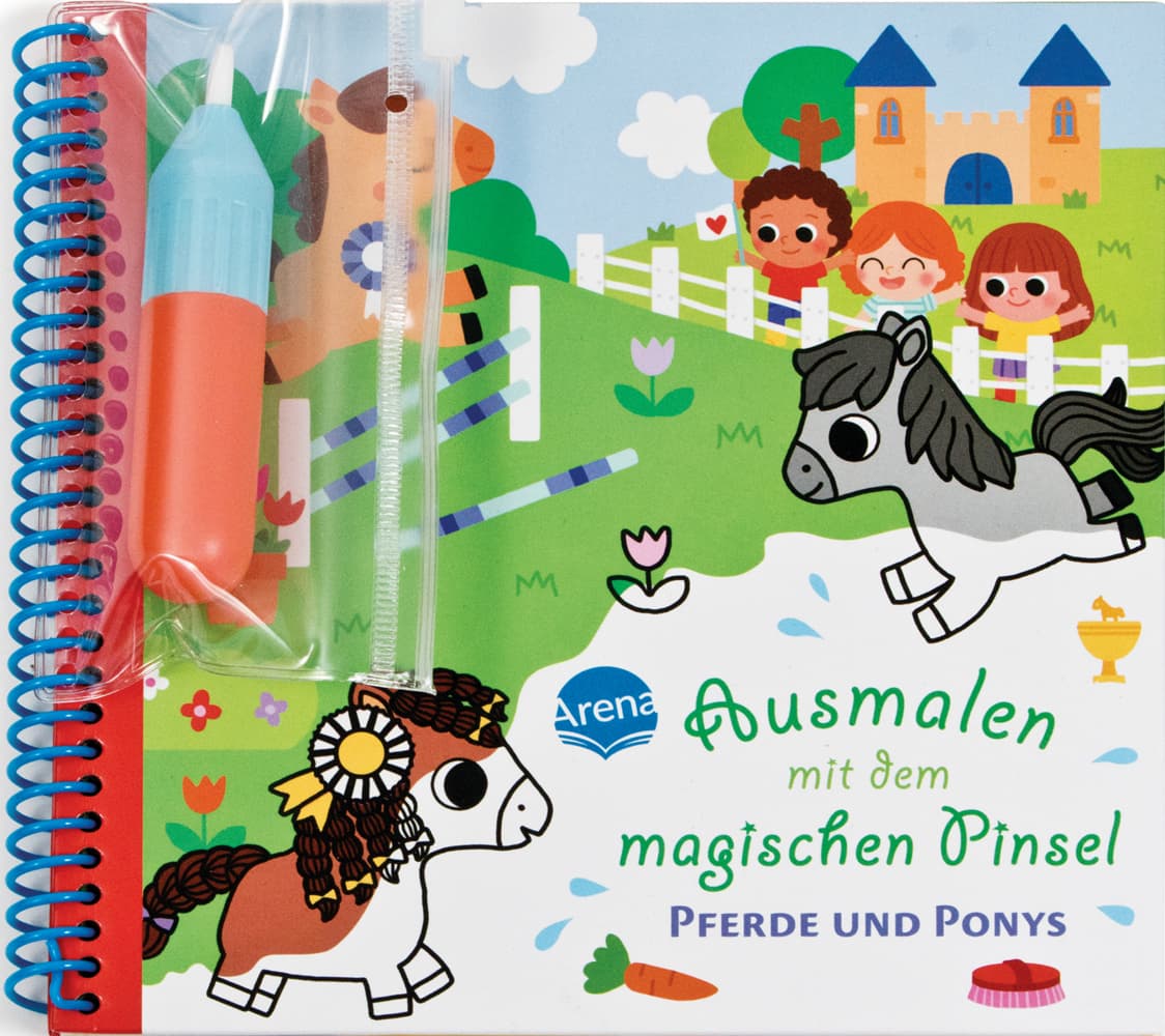 Ausmalen mit dem magischen Pinsel. Pferde und Ponys