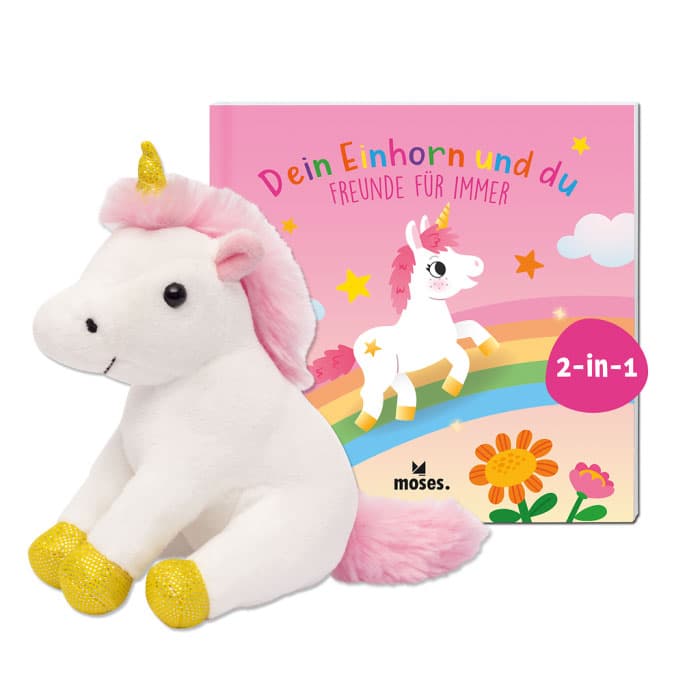 Kleines Einhorn sucht ein Zuhause - Buch und Kuscheltier im Set