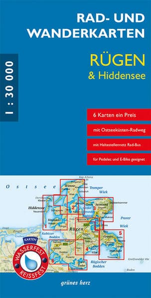 Rad- und Wanderkarten-Set Rügen & Hiddensee