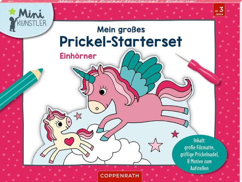 Mein großes Prickel-Starterset: Einhörner