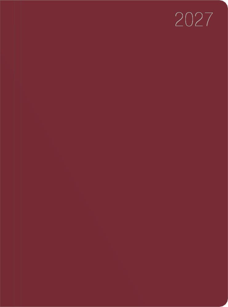 ZETTLER Taschenkalender 1T/1S bordeaux 2027